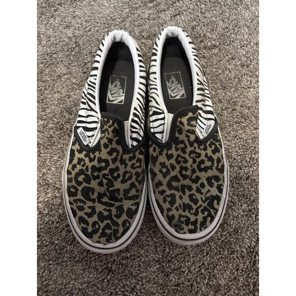 Animal Print Vans Kids Size 3 - Picture 2 of 4